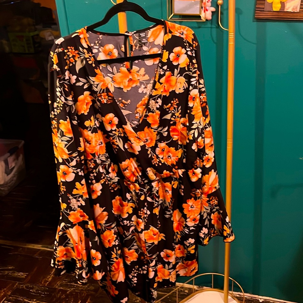 Floral Silky Romper 4XL